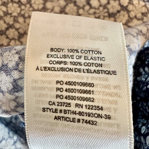 Aritzia Wilfred Polly Blue w White Floral Print Midi Dress - Picture 11 of 15